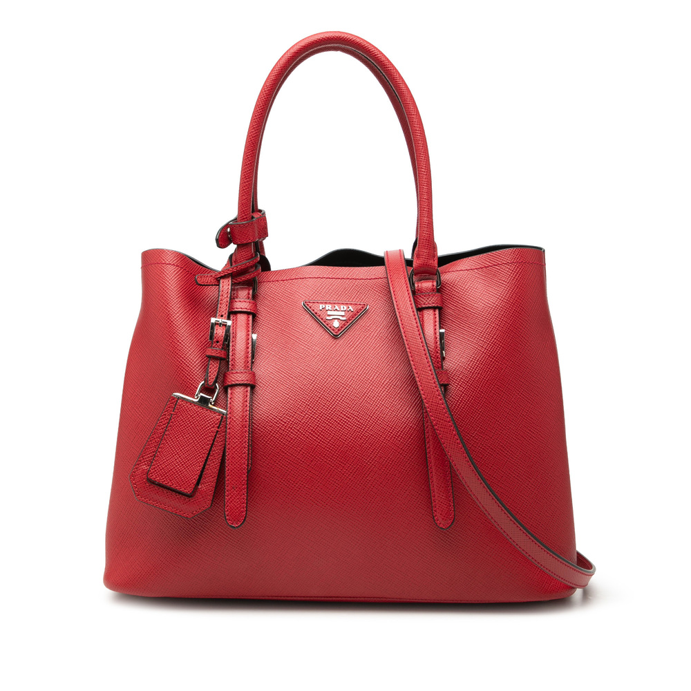 Pre-Loved Prada Medium Saffiano Cuir Double Handle Satchel